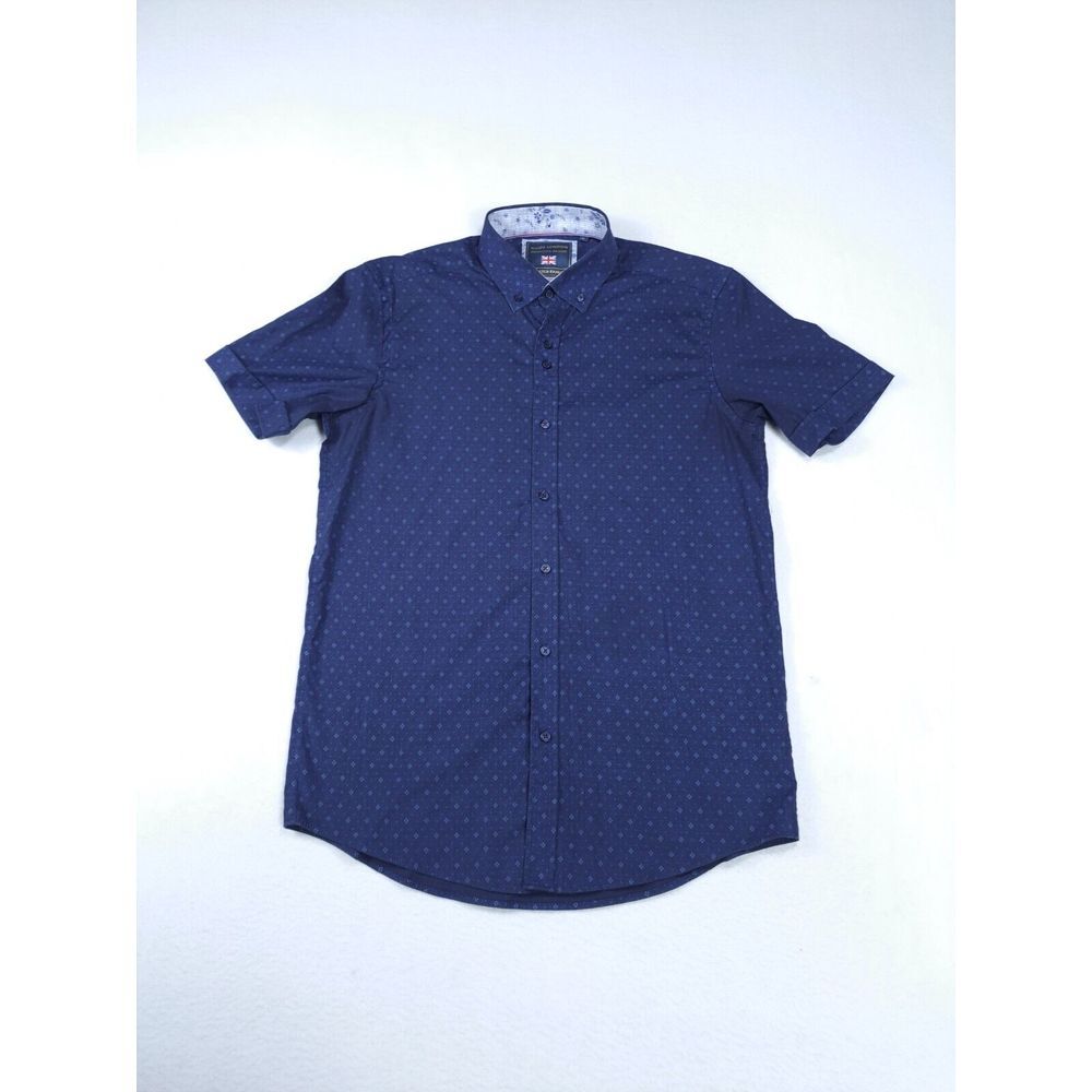 Guide London Shirt Mens Medium Premium Range Stretch Geometric Short Sleeve‎
